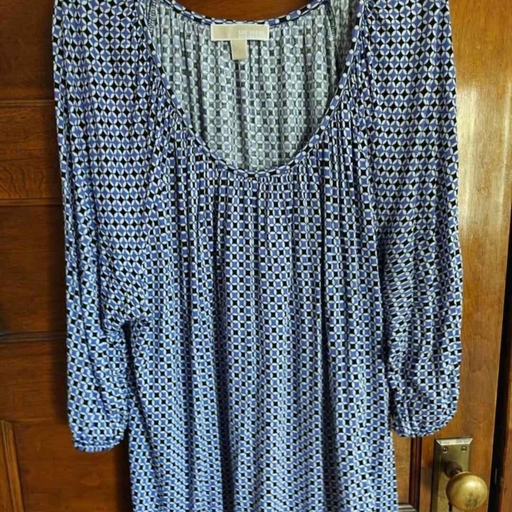 MICHAEL Michael Kors Geometric Blue Blouse